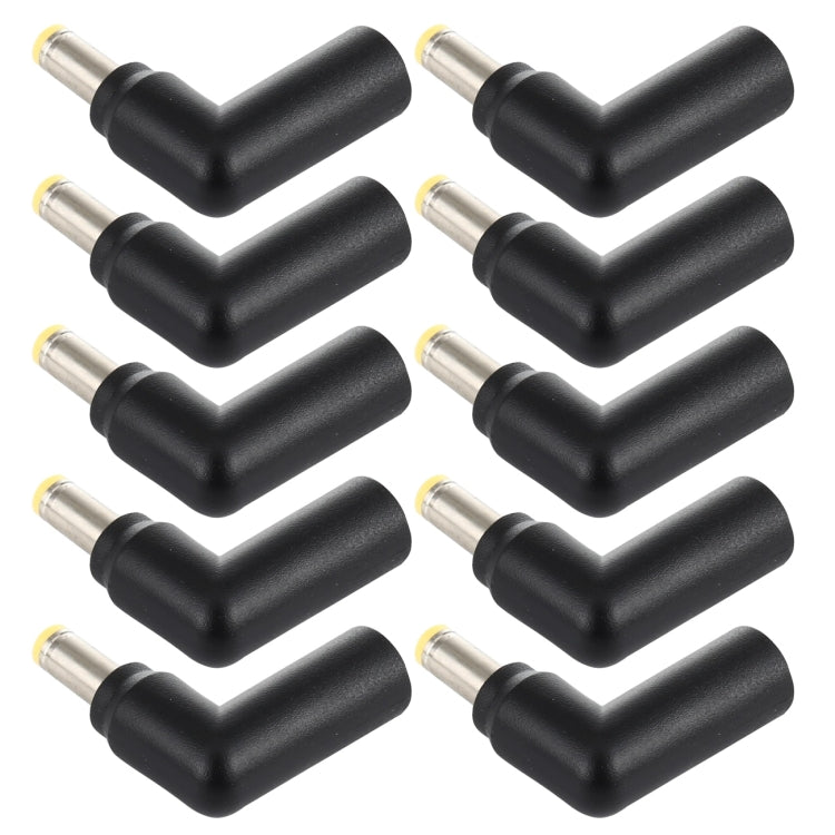 10 PCS 4.5 x 3.0mm Female to 5.5 x 2.5mm Male Plug Elbow Adapter Connector, 4.5x3.0mm to 5.5x2.5mm