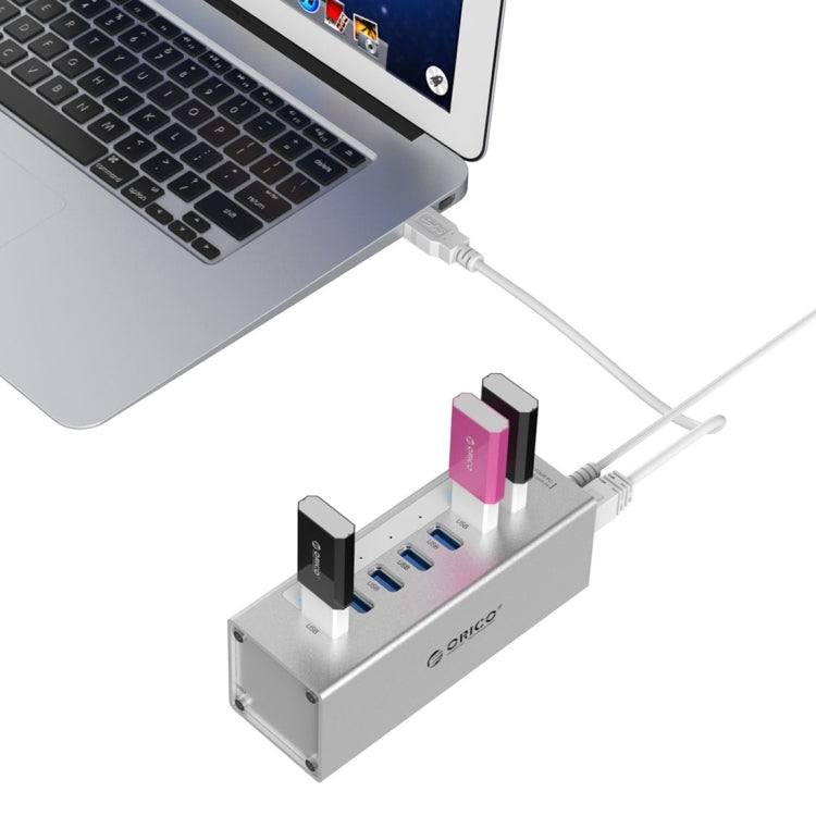ORICO A3H7 Aluminum High Speed 7 Ports USB 3.0 HUB with 12V/2.5A Power Supply for Laptops