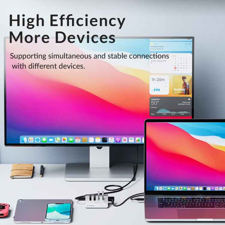 ORICO M3CU2 Aluminum Alloy 4-Port Type-C And USB 3.2 Gen2 10Gbps HUB
