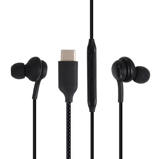 USB-C / Type-C Interface In-ear Woven Wire-controlled Earphone for Samsung Phones, Cable Length: 1.1m