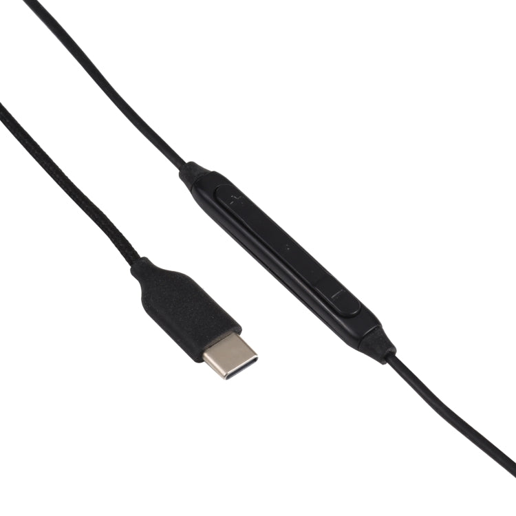 USB-C / Type-C Interface In-ear Woven Wire-controlled Earphone for Samsung Phones, Cable Length: 1.1m