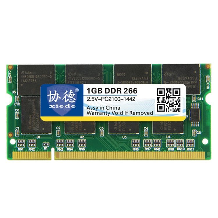 XIEDE X009 DDR 266MHz 1GB General Full Compatibility Memory RAM Module for Laptop, 266MHz 1GB