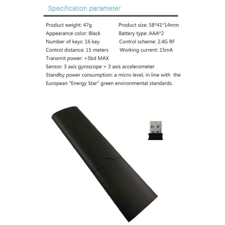 Q5 2.4G RF 3D Brushed Fashion Somatosensory Universal Air Mouse Remote Controller