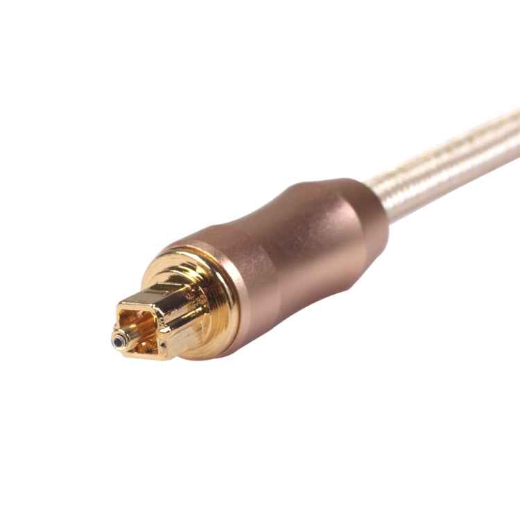 QHG02 SPDIF Toslink Gold-plated Fiber Braided Optic Audio Cable, Length: 1m