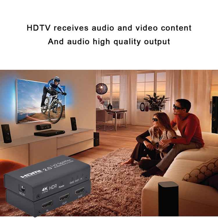 AYS-12V20 HDMI 2.0 1x2 4K Ultra HD Switch Splitter
