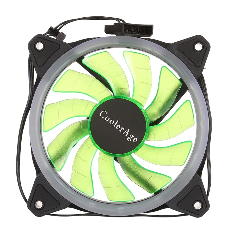 Color LED 12cm 3pin Computer Components Chassis Fan Computer Host Cooling Fan Silent Fan Cooling, with Power Connection Cable & Blue Light