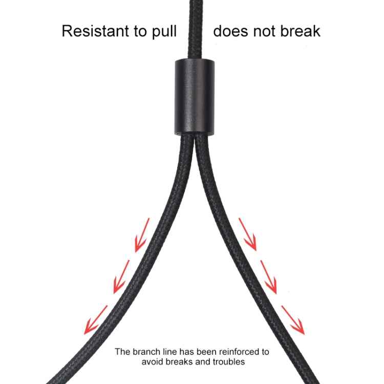 REXLIS 3635 3.5mm Male to Dual RCA Gold-plated Plug Black Cotton Braided Audio Cable for RCA Input Interface Active Speaker, Length: 10m