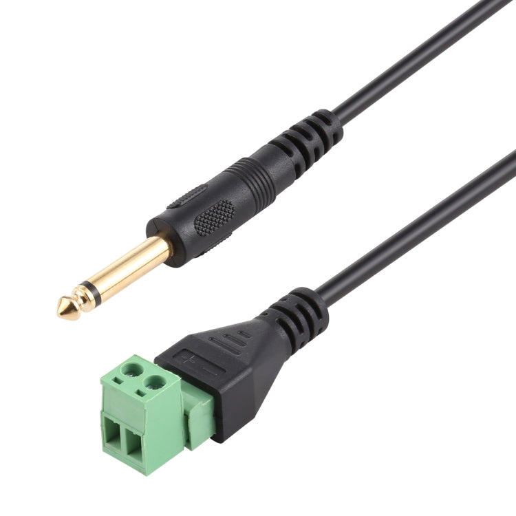 6.35mm Male to 2 Pin Pluggable Terminals Solder-free Connector Solderless Connection Adapter Cable, Length: 30cm