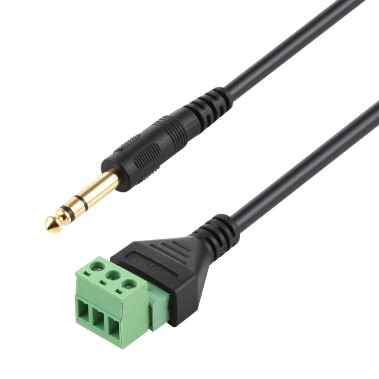 6.35mm Male to 3 Pin Pluggable Terminals Solder-free Connector Solderless Connection Adapter Cable, Length: 30cm