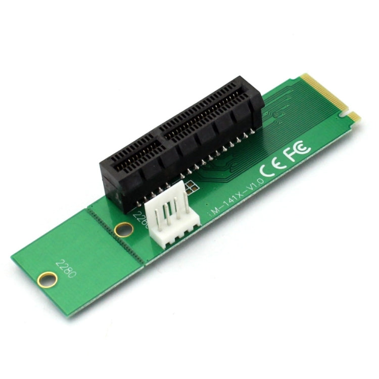 Tarjeta conversora adaptadora PCI-E 4X hembra a NGFF M.2 M macho con cable de alimentación