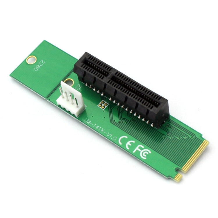Tarjeta conversora adaptadora PCI-E 4X hembra a NGFF M.2 M macho con cable de alimentación