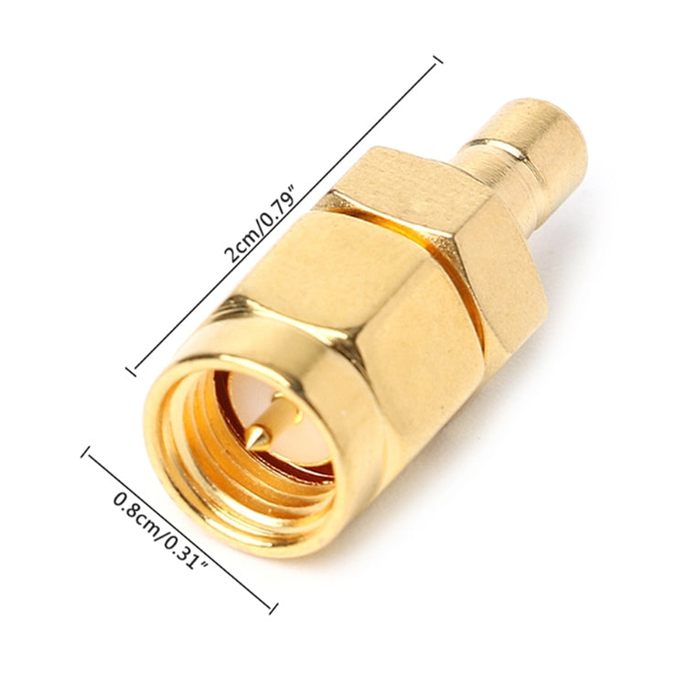 2 PCS SMA Male to SMA Male DAB Digital Radio Antenna Connector
