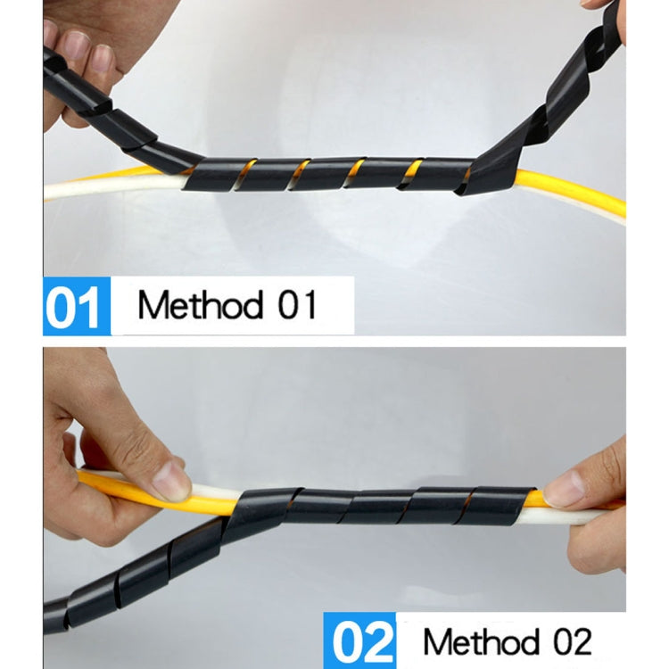 18m PE Spiral Pipes Wire Winding Organizer Tidy Tube, Nominal Diameter: 4mm, 4mm / 18m Length