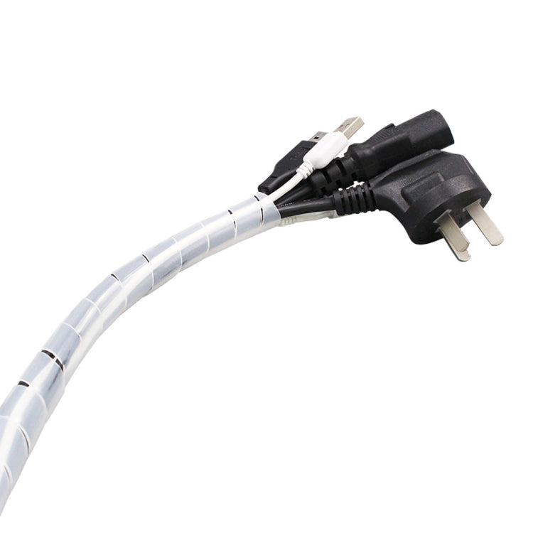 18m PE Spiral Pipes Wire Winding Organizer Tidy Tube, Nominal Diameter: 4mm