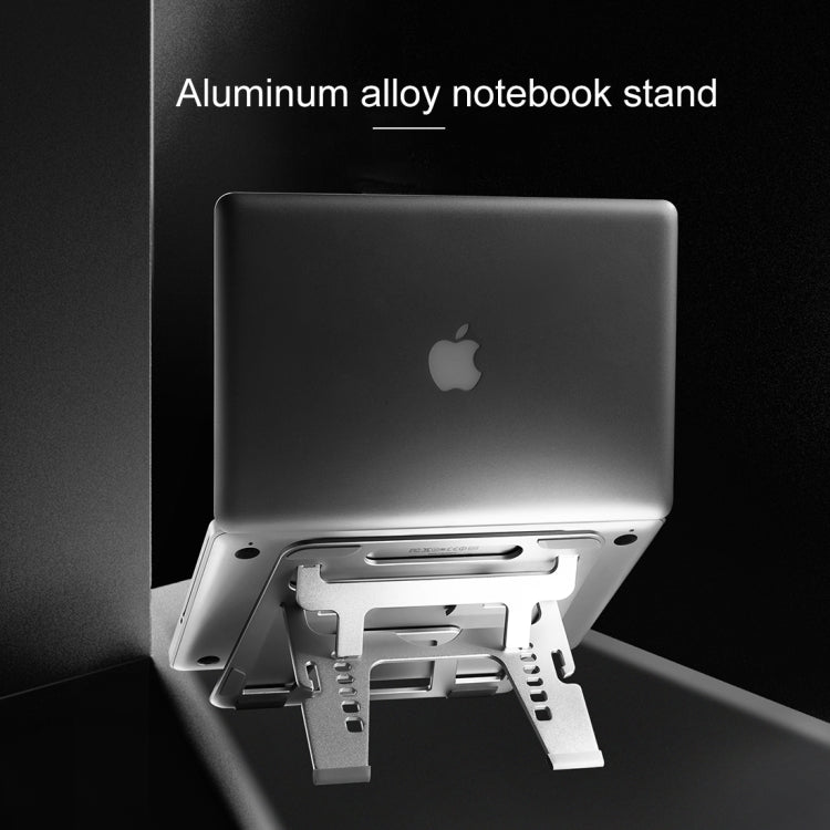 COOLCOLD U2S Portable Foldable Hollow Double Triangle Height Adjustable Aluminum Alloy Bracket for Laptop