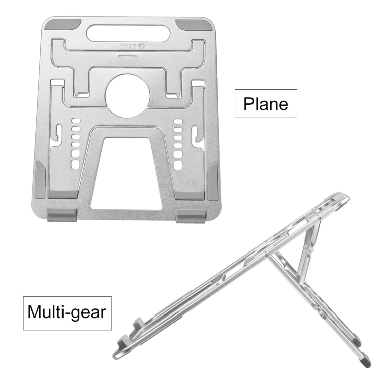COOLCOLD U2S Portable Foldable Hollow Double Triangle Height Adjustable Aluminum Alloy Bracket for Laptop