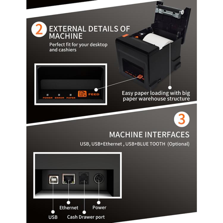 ZJ-8360 USB Auto-cutter 80mm Thermal Receipt Printer