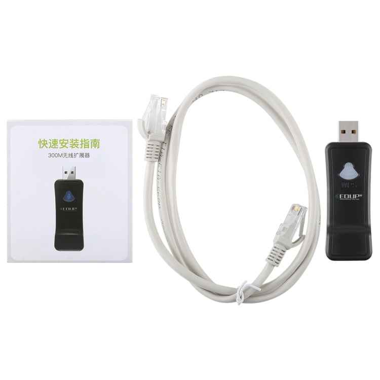 EDUP EP-2911S 300Mbps 2.4GHz Wireless USB Repeater WiFi to RJ45 Network Adapter for TV, Set Top Box, PS4, Xbox, Printer, Projector