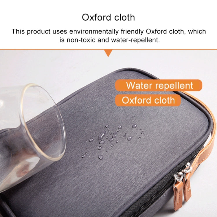 Multi-function Headphone Charger Data Cable Storage Bag, Ultra Fiber Portable Power Pack, Size: M, 16.5x6x23.5cm（Gray）, M