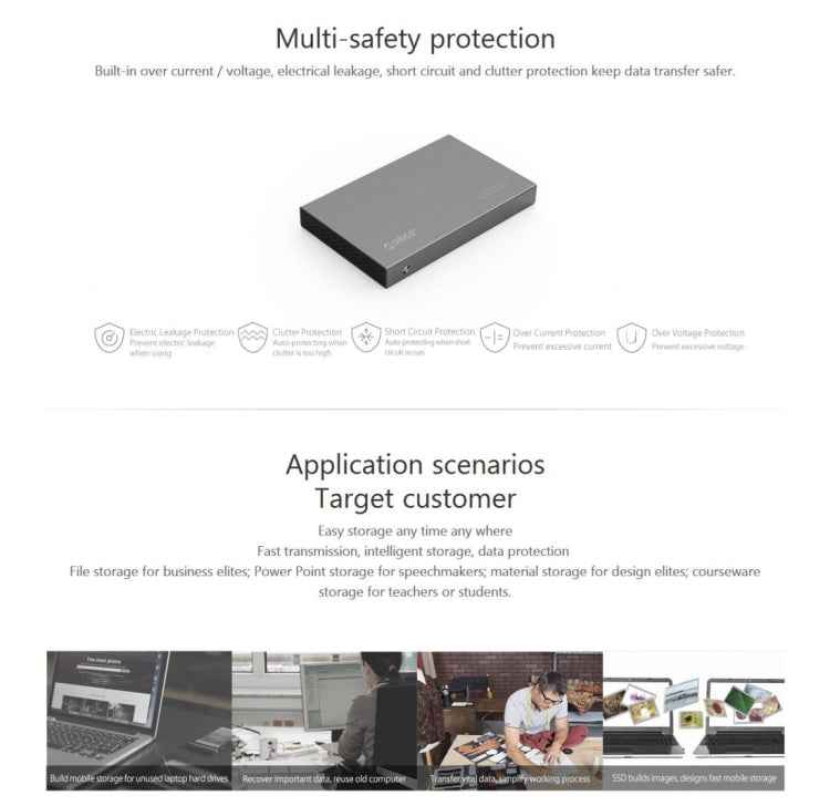 ORICO 2518S3 USB3.0 External Hard Disk Box Storage Case for 7mm & 9.5mm 2.5 inch SATA HDD / SSD