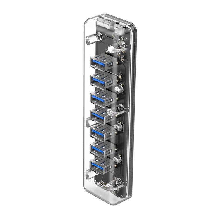 ORICO F7U 7 x USB 3.0 Ports 5Gbps Fast Transmission Desktop HUB with Blue LED Indicator Light, 7 Ports