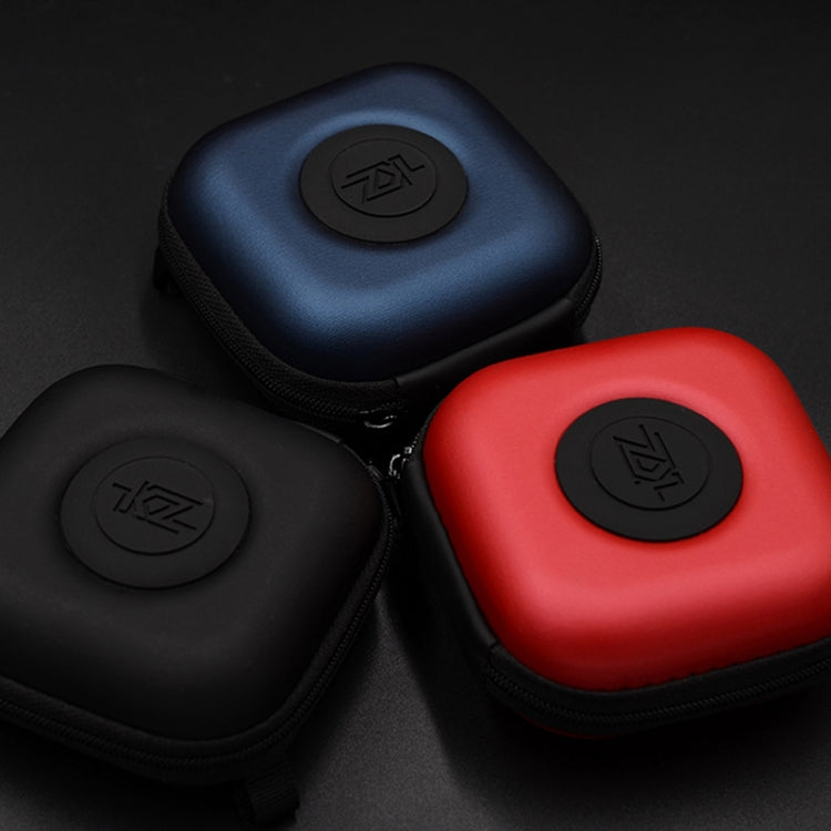 KZ Data Wire Charger Earphone Portable PU Receiving Case, PU Red, PU Black, PU Blue