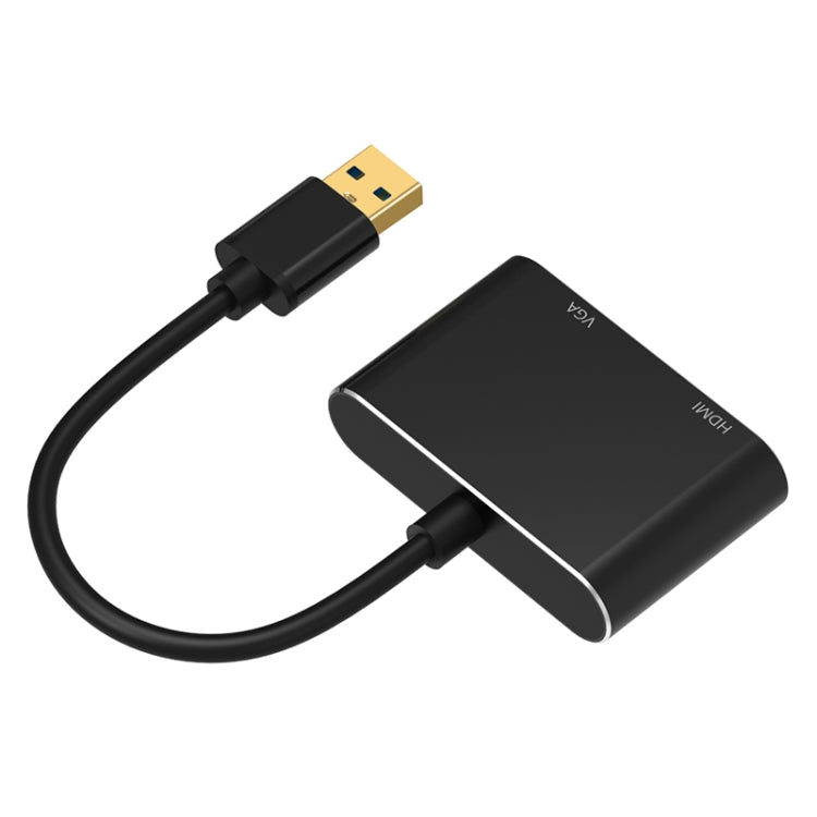 5201B 2 in 1 USB 3.0 to VGA + HDMI HD Video Converter