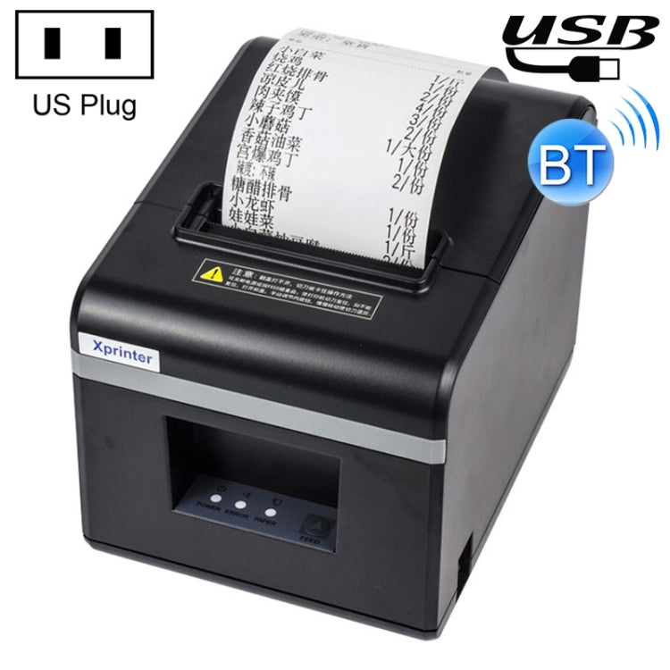 Xprinter N160II USB+Bluetooth Interface 80mm 160mm/s Automatic Thermal Receipt Printer, US Plug, USB+Bluetooth Interface, UK Plug, USB+Bluetooth Interface, US Plug, USB+Bluetooth Interface, EU Plug