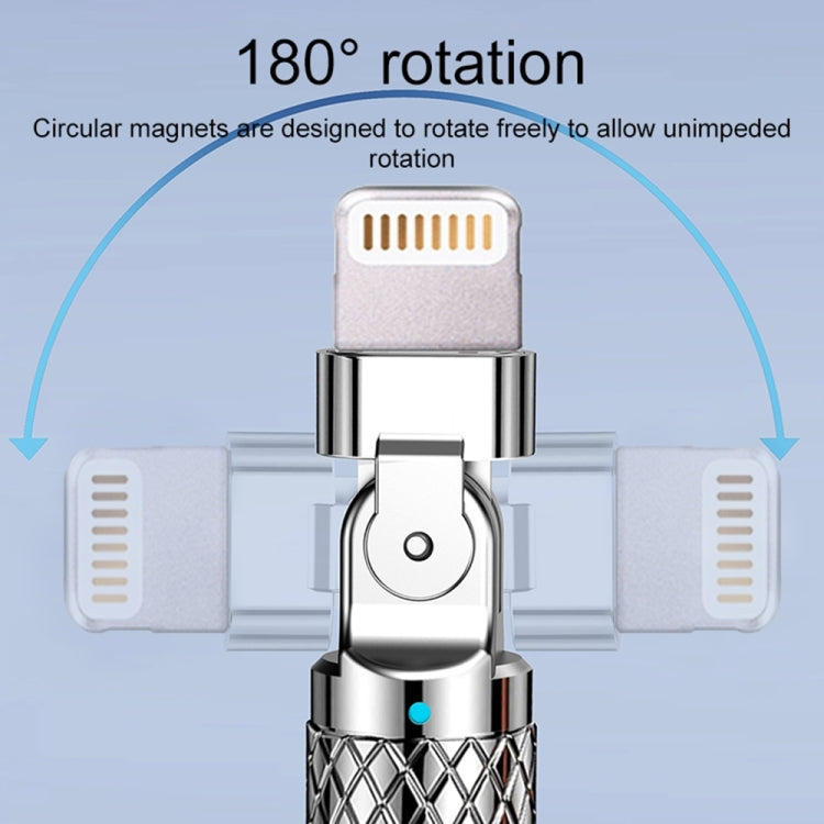 Mech Series 6A 120W USB to 8 Pin 180-degree Metal Plug Fast Charging Cable, Length: 1.2m