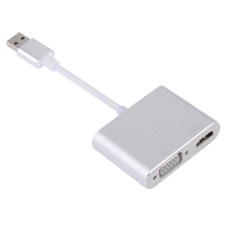 2 in 1 USB 3.0 to HDMI + VGA Adapter
