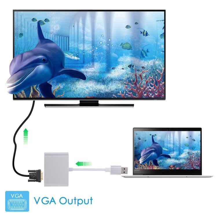 2 in 1 USB 3.0 to HDMI + VGA Adapter