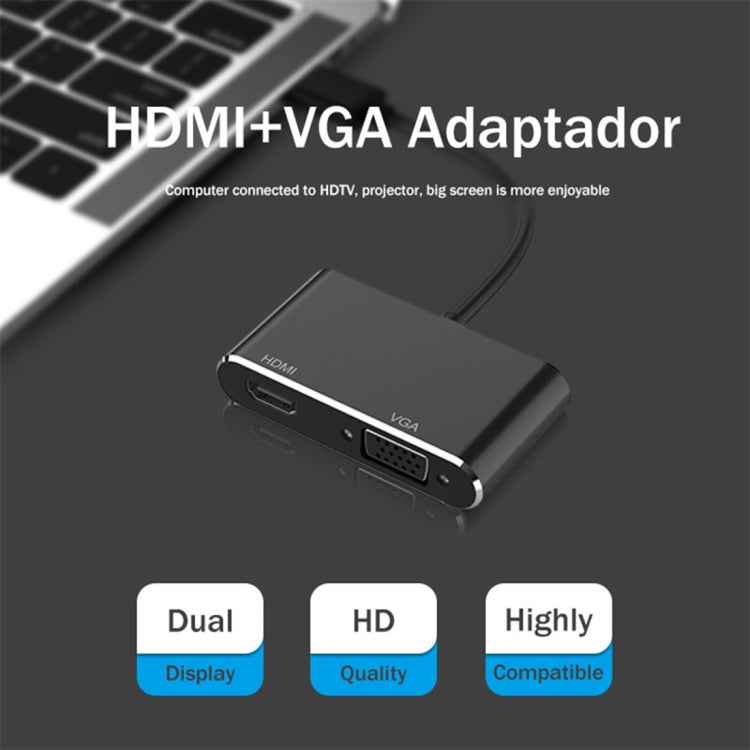 2 in 1 USB 3.0 to HDMI + VGA Adapter