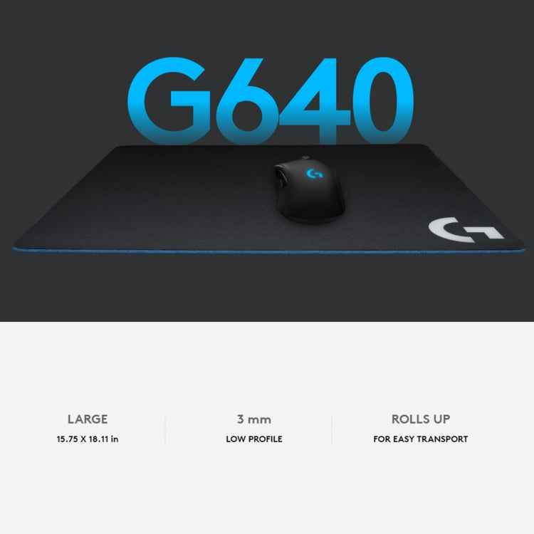 Logitech G640 Cloth Soft E-sport Gaming Mouse Pad, Size: 46 x 40cm