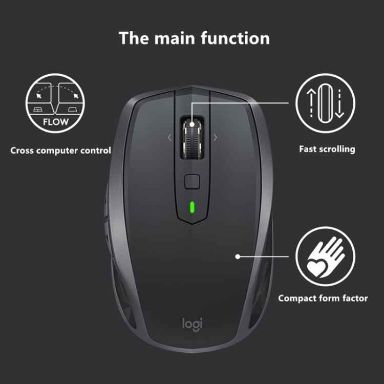 Logitech MX Anywhere 2S 4000DPI Bluetooth + Unifying Dual-mode Rechargeable Symmetrical Design Wireless Optical Gaming Mouse