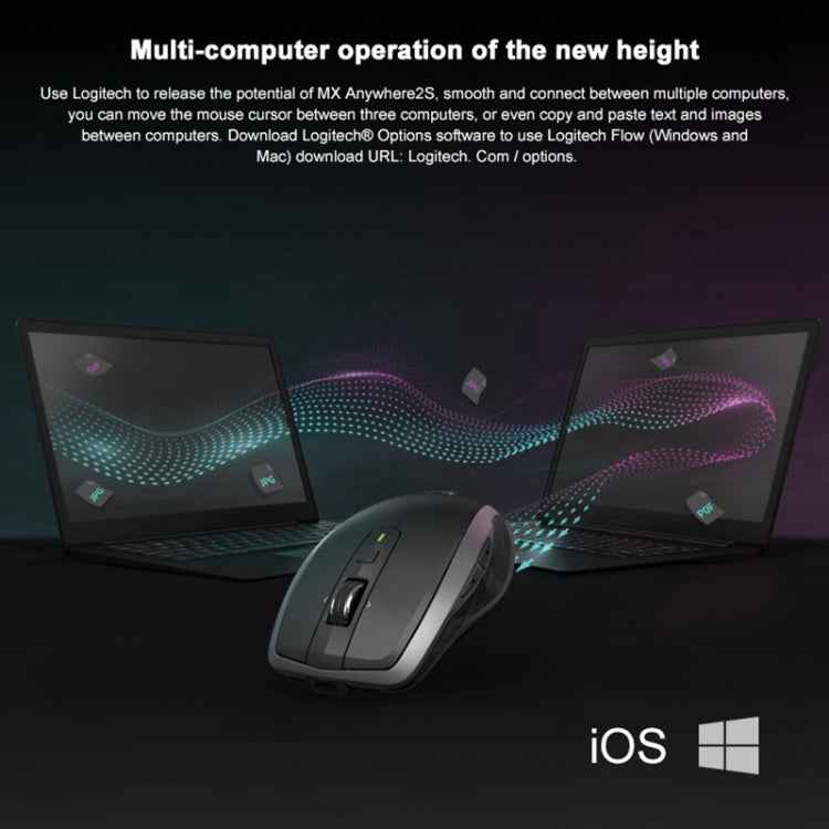 Logitech MX Anywhere 2S 4000DPI Bluetooth + Unifying Dual-mode Rechargeable Symmetrical Design Wireless Optical Gaming Mouse