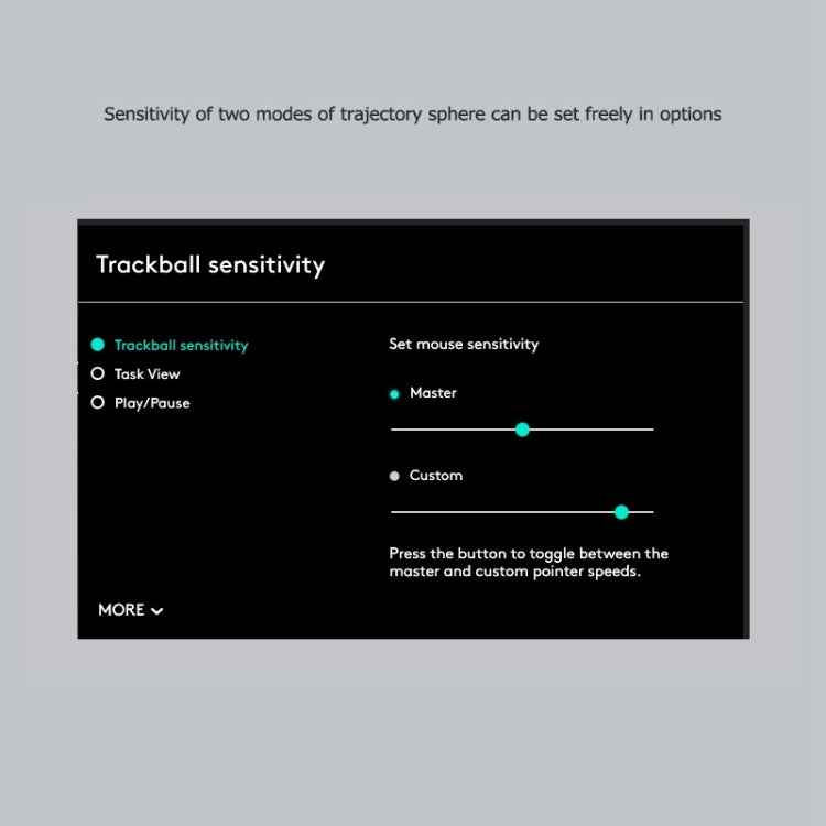 Logitech MX ERGO 440DPI Bluetooth + Unifying Dual-mode Wireless Trackball Optical Mouse