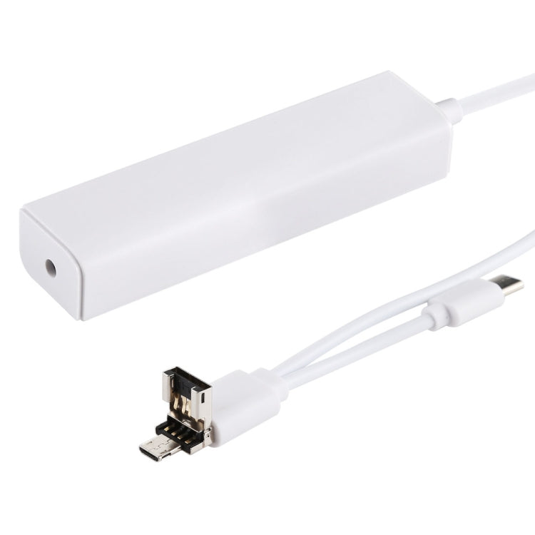 3 in 1 USB-C / Type-C + Micro USB + 4 x USB 2.0 Ports HUB Converter, Cable Length: 12cm