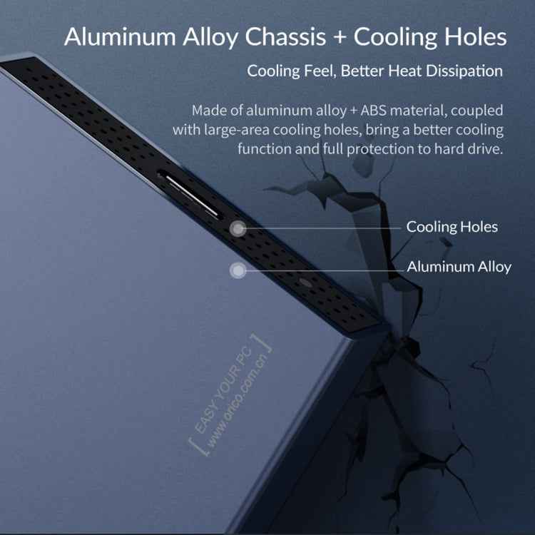 ORICO DD25 C3 2.5 inch Type-C to Type-C and USB Mechanical SSD Enclosure, Supported Capacity: 6TB