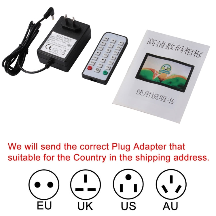 11.6 inch FHD LED Display Digital Photo Frame with Holder & Remote Control, MSTAR V56 Program, Support USB / SD Card Input