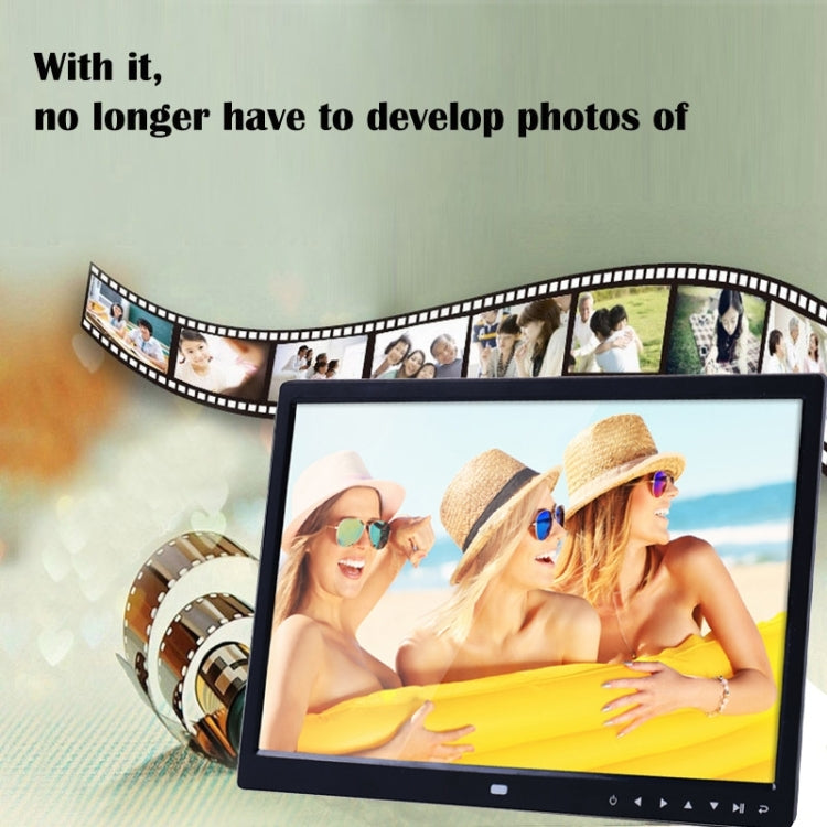 15.0 inch LED Display Digital Photo Frame with Holder / Remote Control, Allwinner, Support USB / SD Card Input / OTG
