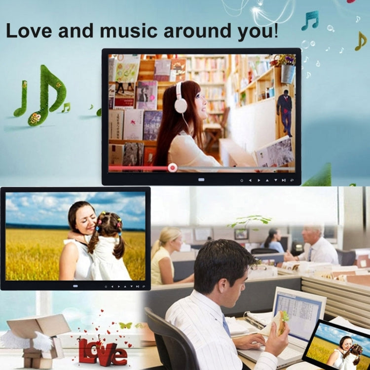 13.0 inch LED Display Digital Photo Frame with Holder / Remote Control, Allwinner, Support USB / SD Card Input / OTG