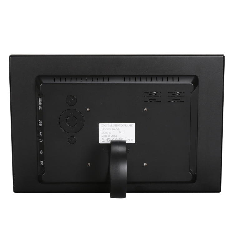 HSD1202 12.1 inch 1280x800 High Resolution Display Digital Photo Frame with Holder and Remote Control, Support SD / MMC / MS Card / USB Port, EU Plug(Silver)