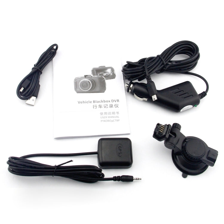 GS90C Car DVR Camera 2.7 inch LCD Screen HD 2304 x 1296P 170 Degree Wide Angle Viewing, Support Motion Detection / TF Card / G-Sensor / HDMI