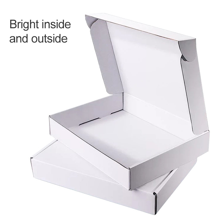2pcs Shipping Box Clothing Packaging Box, Color: White, Size: 30x20x5cm