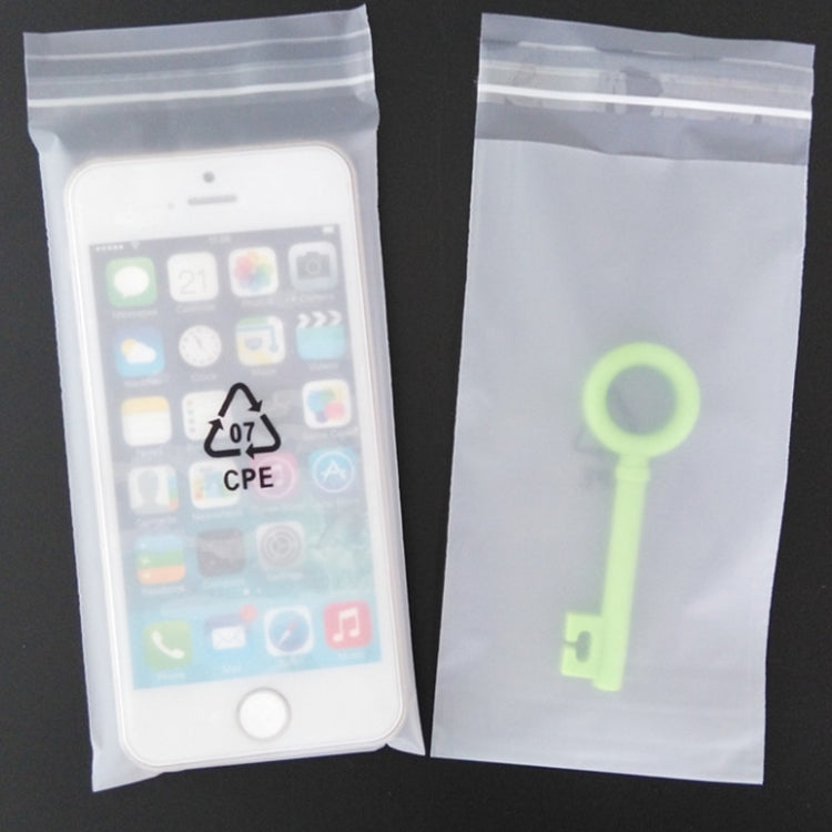 200 PCS Frosted Translucent CPE Self-adhesive Bag Zip Lock Bag Packaging Bag, Size: 10x13+2cm