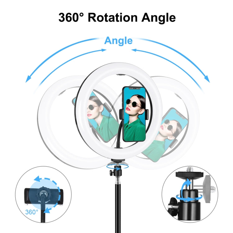 PULUZ 10.2 inch 26cm LED Ring Light  + 1.1m Tripod Mount Selfie Beauty Vlogging Video Light  Live Broadcast Kits