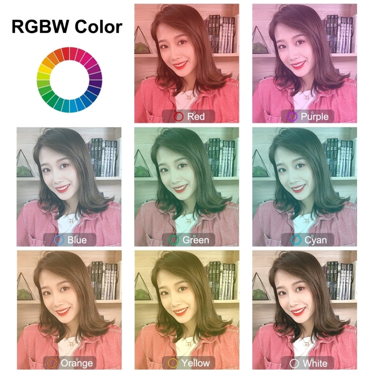 PULUZ 11.8 inch 30cm RGB Light 1.1m Tripod Mount Dimmable LED Ring Vlogging Selfie Photography Video Lights Live Broadcast Kits with Cold Shoe Tripod Ball Head & Phone Clamp