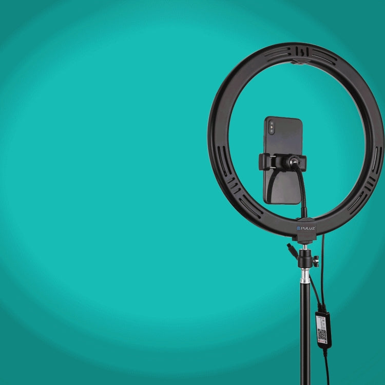 PULUZ 11.8 inch 30cm RGB Light 1.1m Tripod Mount Dimmable LED Ring Vlogging Selfie Photography Video Lights Live Broadcast Kits with Cold Shoe Tripod Ball Head & Phone Clamp