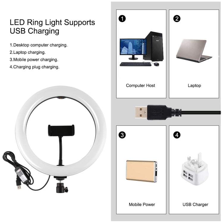 PULUZ 10.2 inch 26cm RGBW Light + 1.65m Tripod Mount Curved Surface USB RGBW Dimmable LED Ring Vlogging Video Light Live Broadcast Kits with Cold Shoe Tripod Ball Head & Phone Clamp & Remote Control