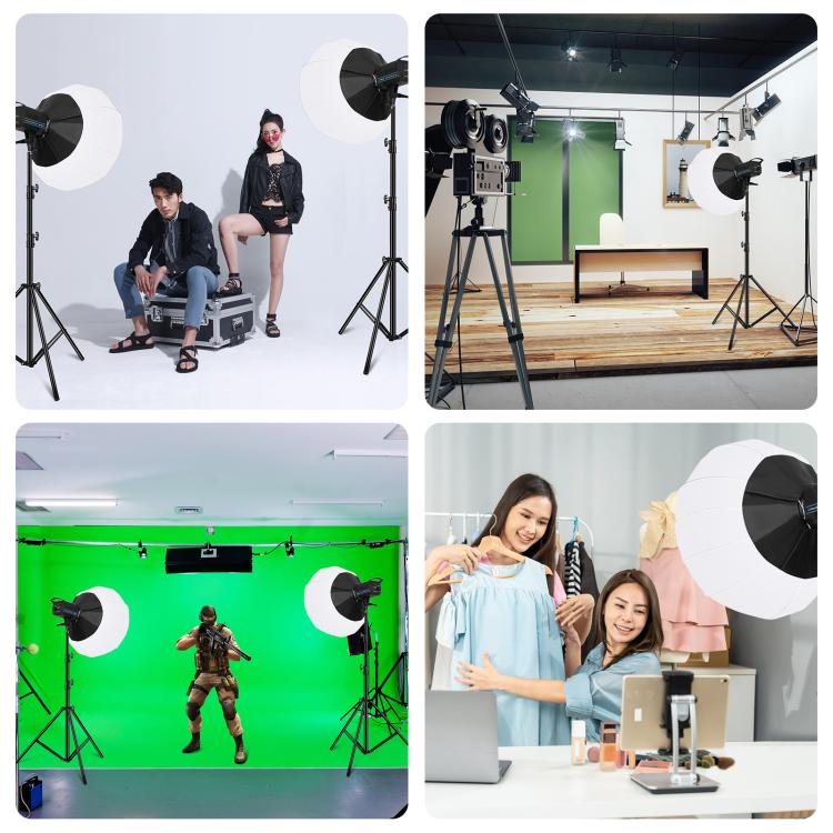 PULUZ 220V 120W Studio Video Light + 2.8m Light Holder + 65cm Foldable Lantern Softbox Photography Kit, 120W 2700K-6500K Light 2.8m Light Holder Kit UK Plug, 120W 2700K-6500K Light 2.8m Light Holder Kit US Plug                                          ...